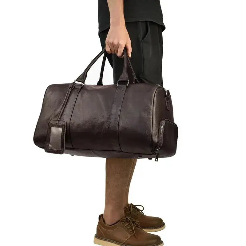 The Endre Weekender | Vintage Leather Duffle Bag STEEL HORSE LEATHER