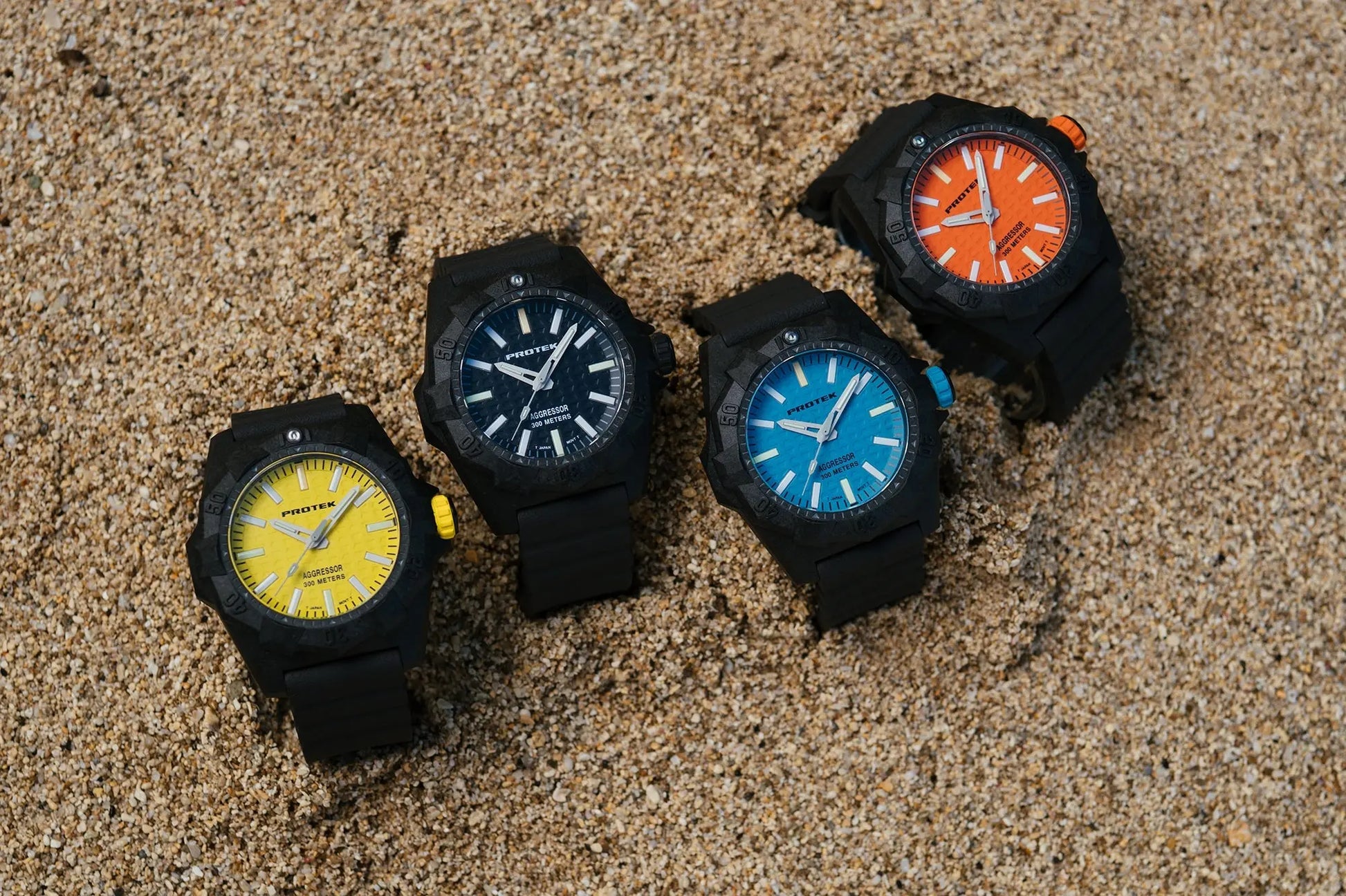 ProTek Tritium Carbon 45MM Dive Watch Aggressor PT4004 ProTek