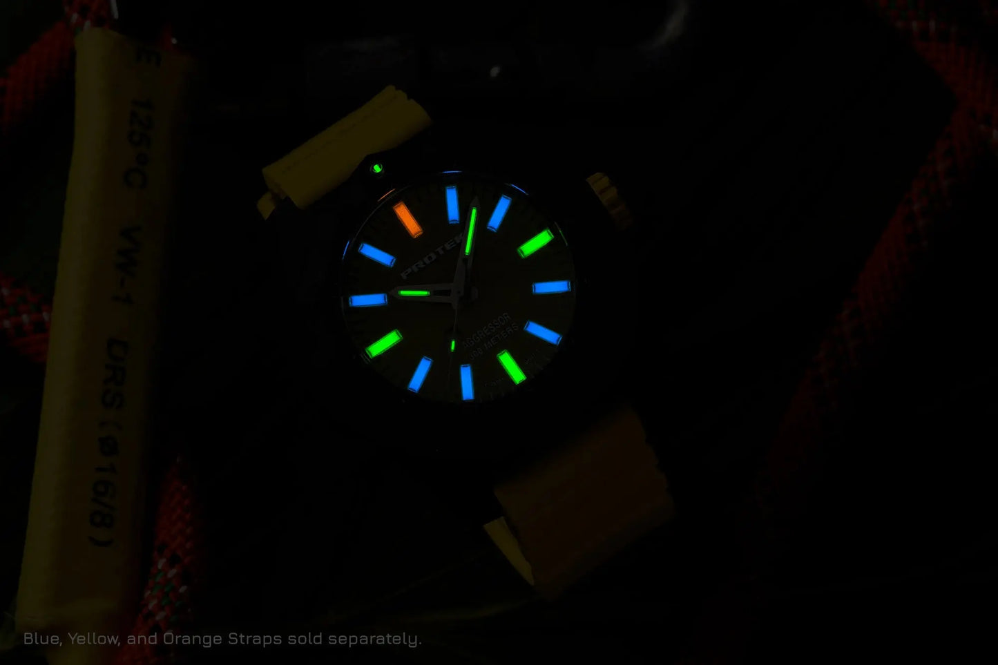ProTek Tritium Carbon 45MM Dive Watch Aggressor PT4001 ProTek