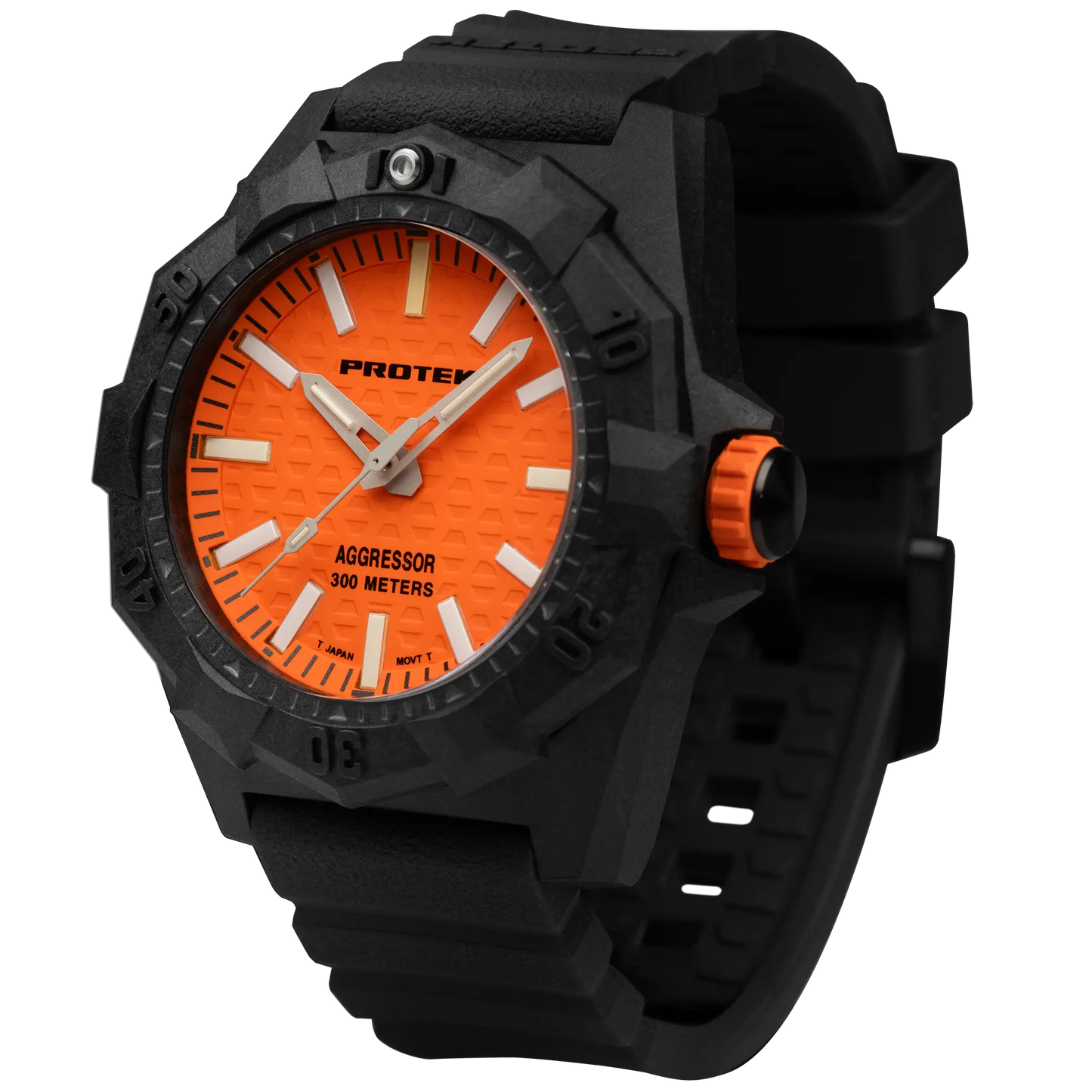 ProTek Tritium Carbon 45MM Dive Watch Aggressor PT4004 ProTek