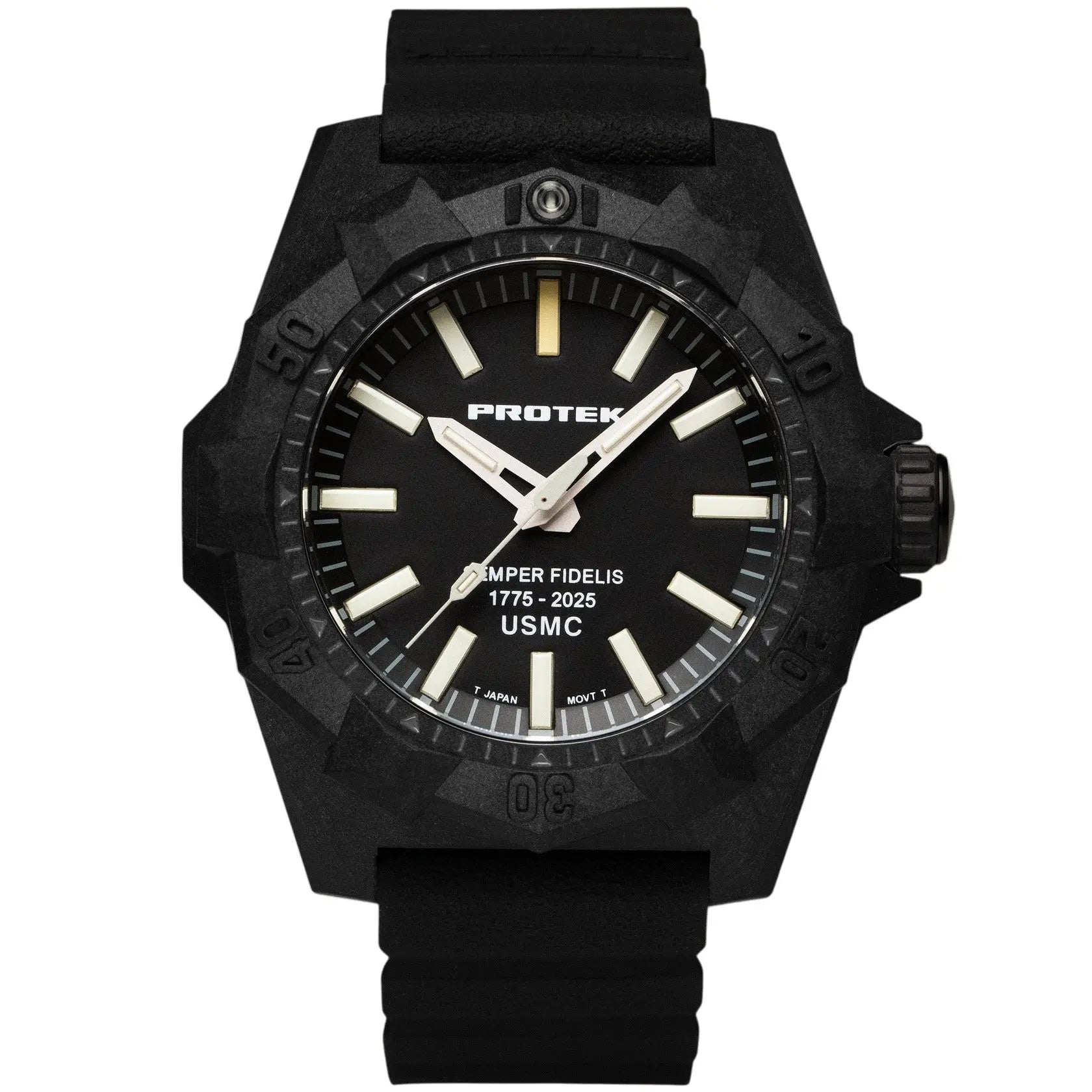 Tritium USMC Carbon 45MM Dive Watch Aggressor PT4101SF