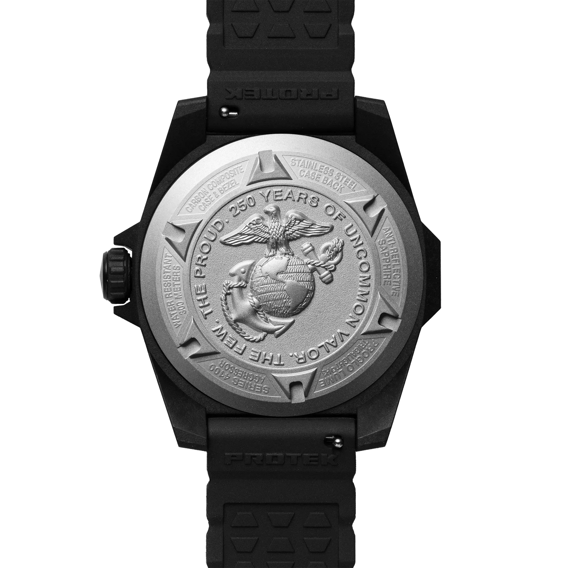 ProTek Tritium USMC Carbon 45MM Dive Watch Aggressor PT4101SF ProTek