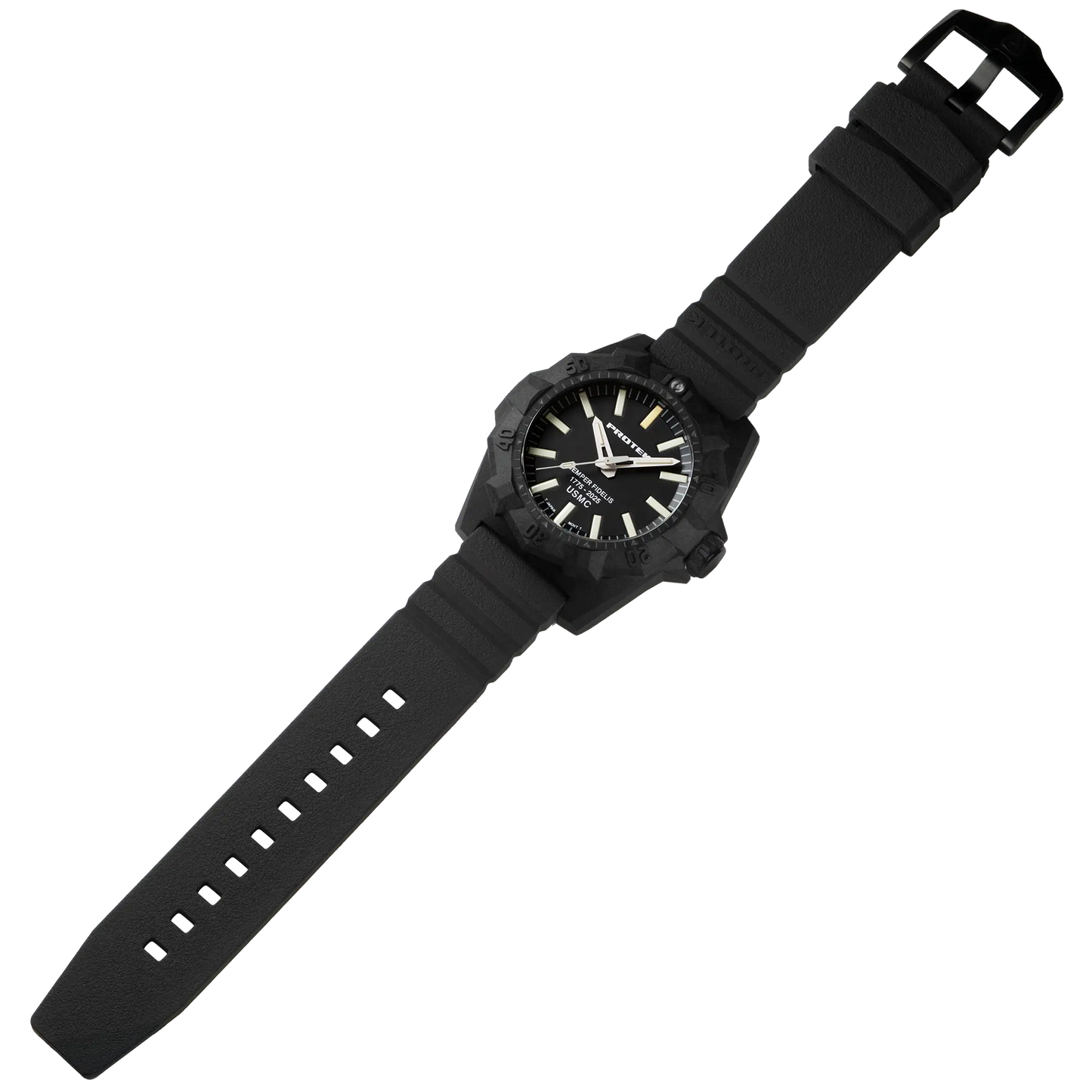 ProTek Tritium USMC Carbon 45MM Dive Watch Aggressor PT4101SF ProTek