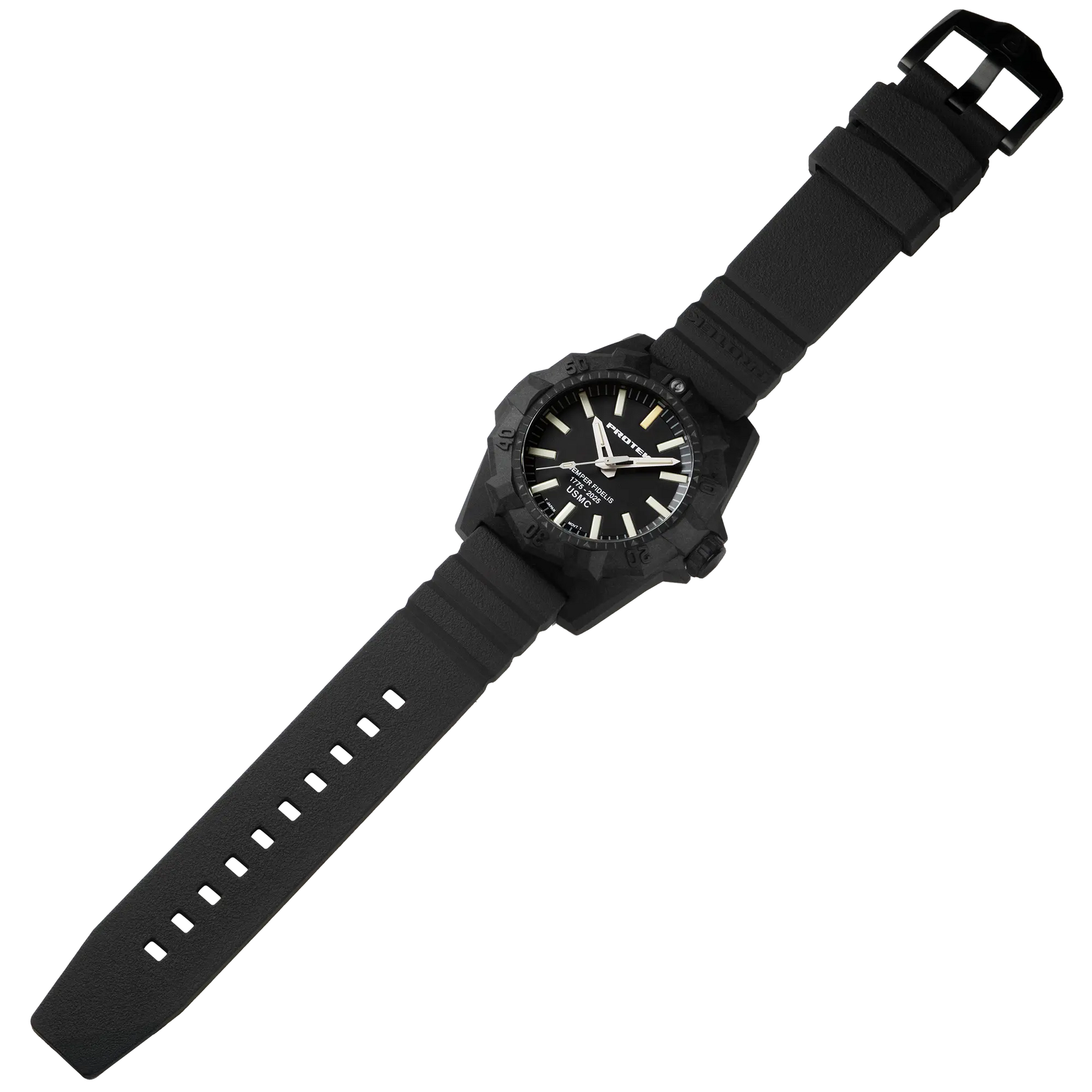 ProTek Tritium USMC Carbon 45MM Dive Watch Aggressor PT4101SF ProTek