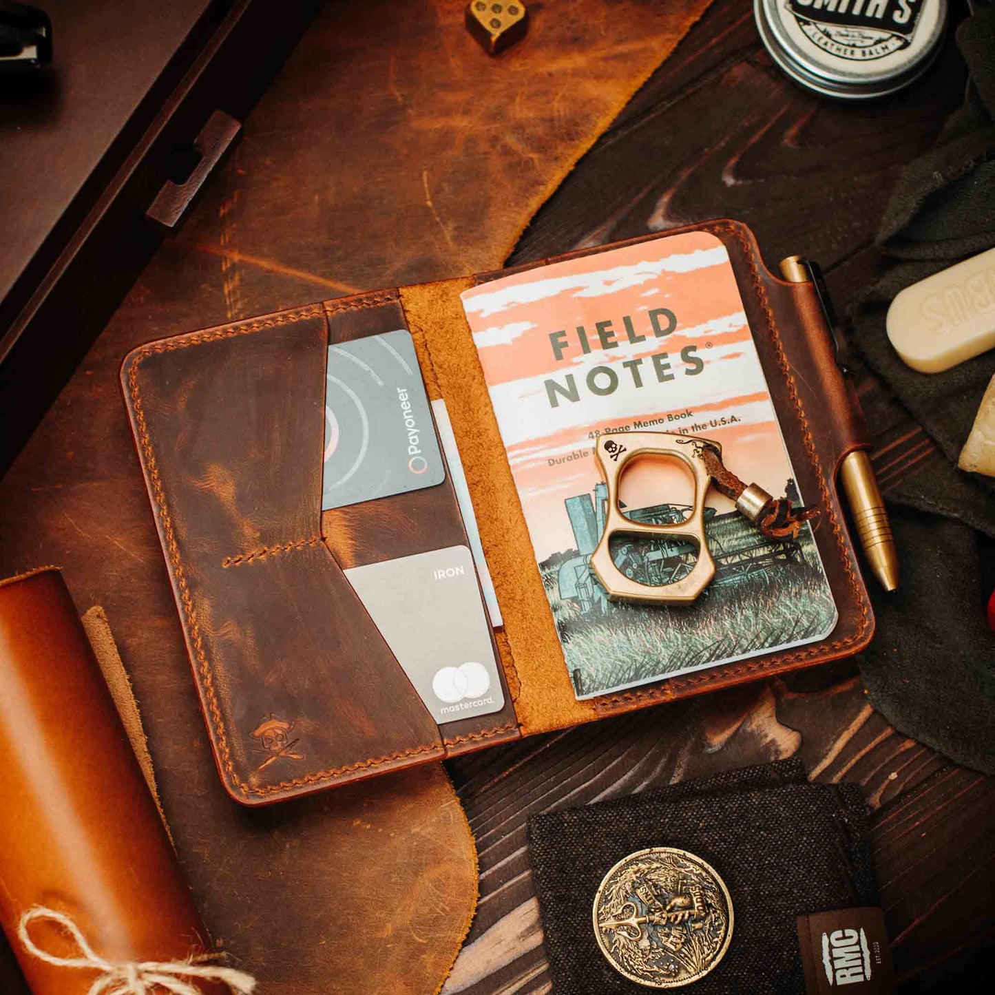 Quartermaster v2 – Leather Passport Wallet with Velcro | Pirate Goods Pirate Goods