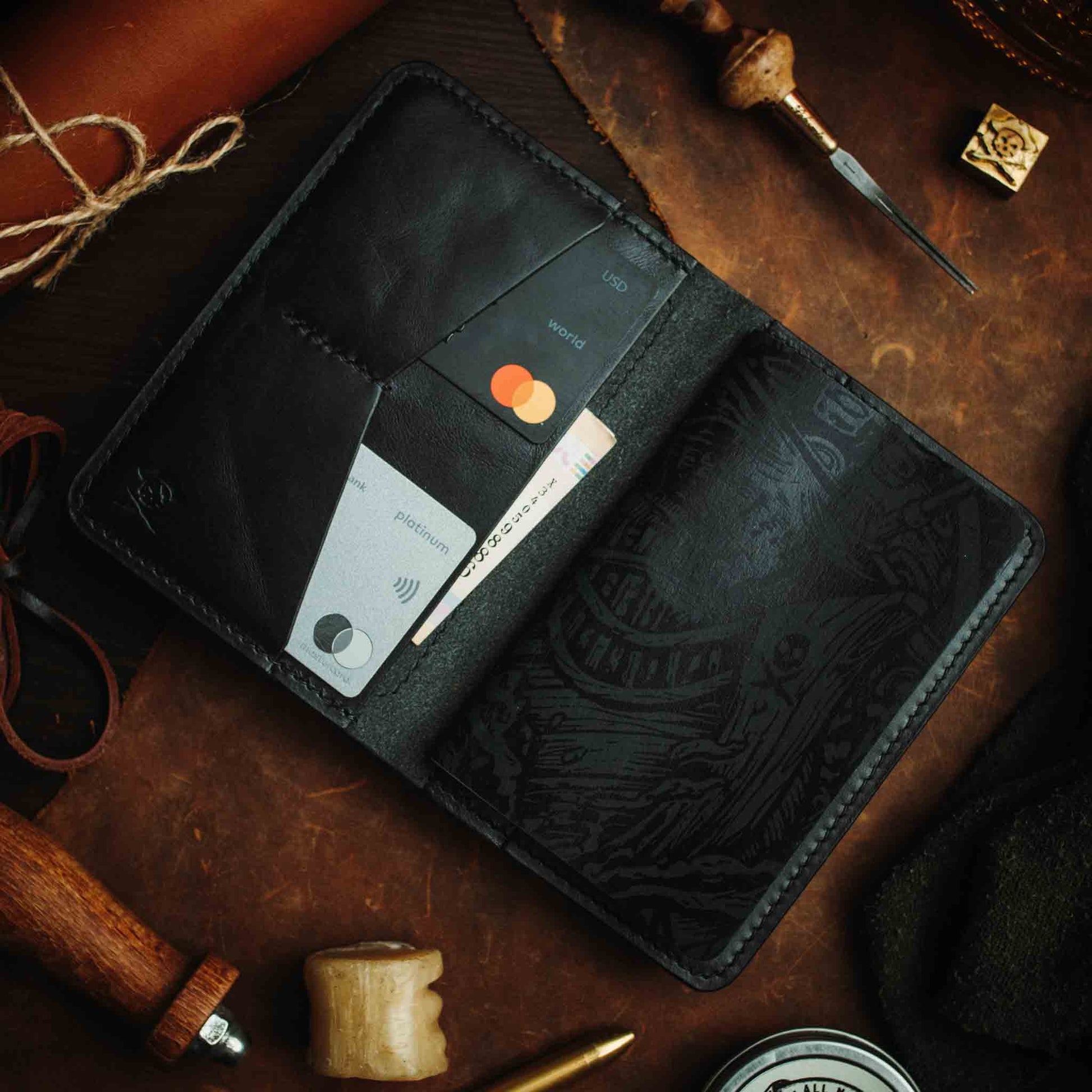 Quartermaster v2 – Leather Passport Wallet with Velcro | Pirate Goods Pirate Goods