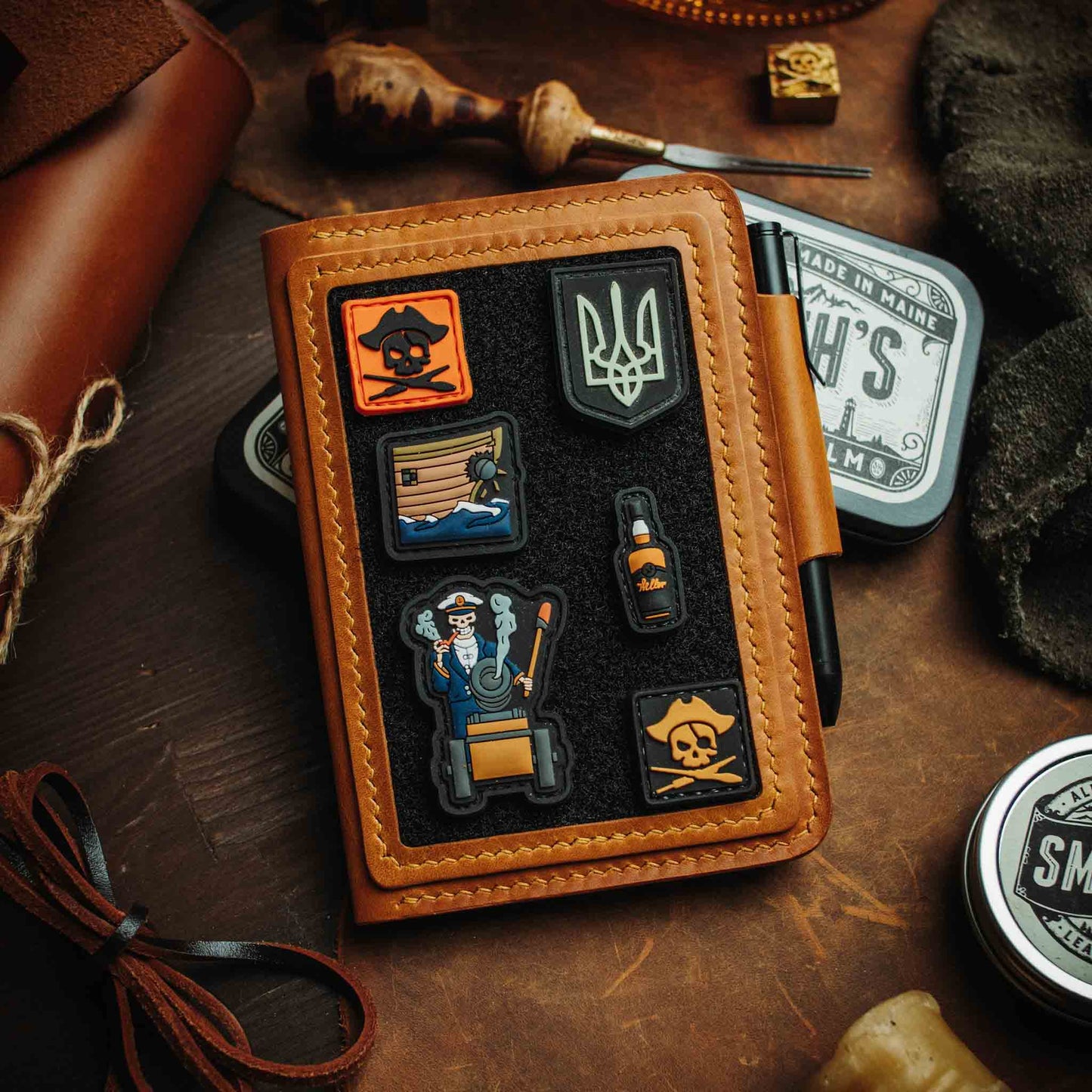 Quartermaster v2 – Leather Passport Wallet with Velcro | Pirate Goods Pirate Goods