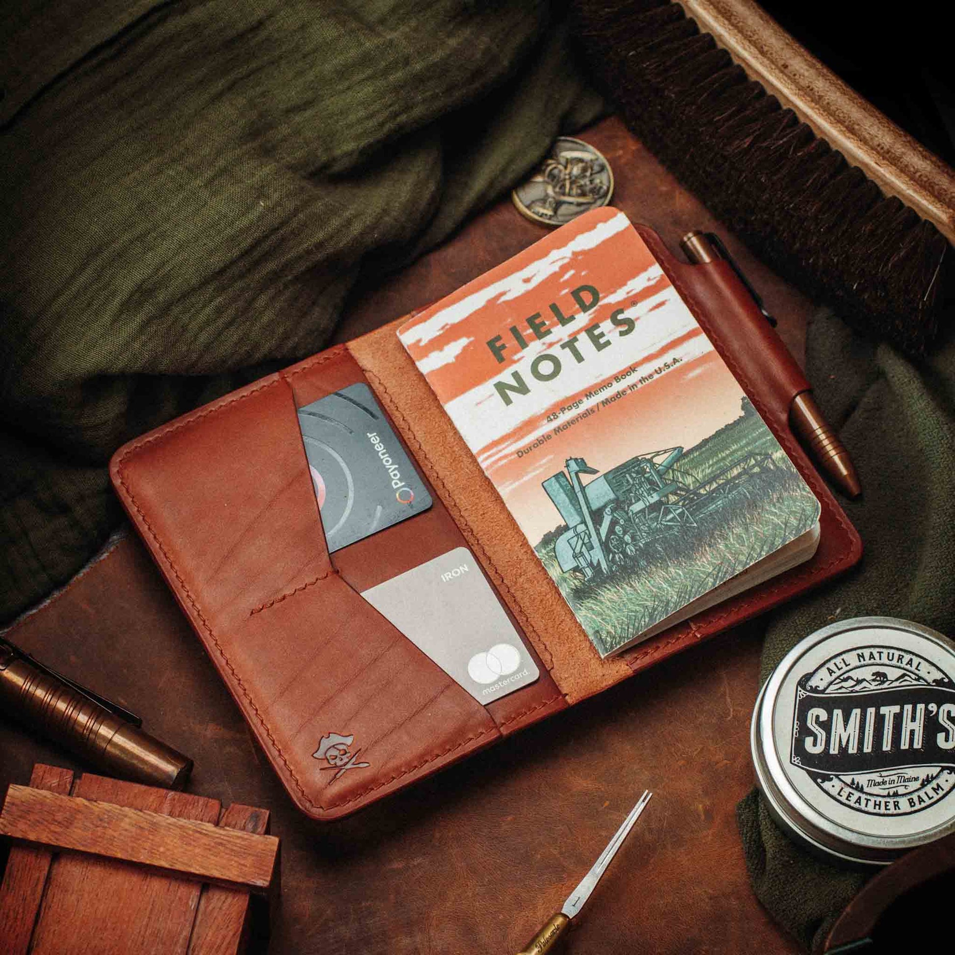 Quartermaster v2 – Leather Passport Wallet with Velcro | Pirate Goods Pirate Goods