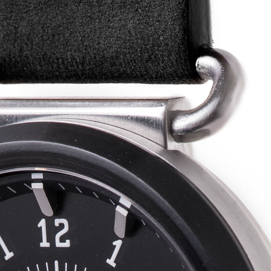 Dango TK-01 - Trek Watch with Italian Leather Strap - Jet Black